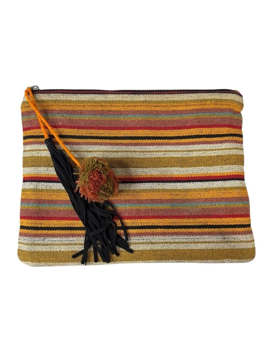 Bay Sky Woven Clutch Bag